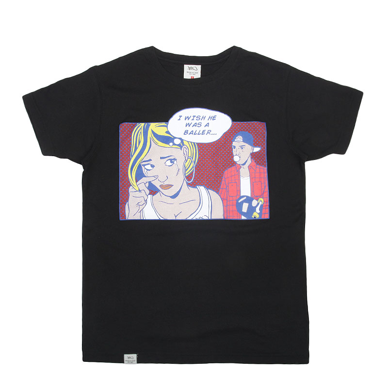 мужская черная футболка K1X Wish He Was A Baller Tee 1200-0710/0606 - цена, описание, фото 1